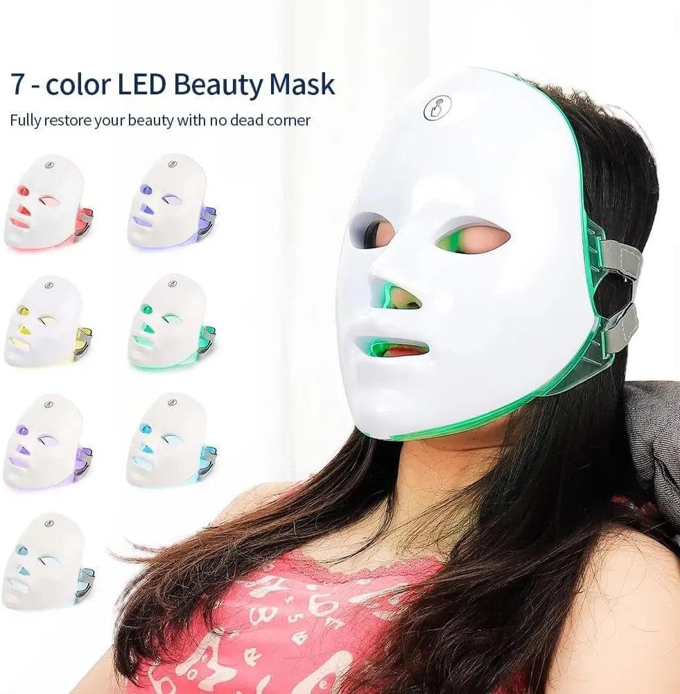 LuminaTech-Masque Facial LED: Rajeunissement, Anti-rides et Soin Anti-Acné-Thérapie par photons LED