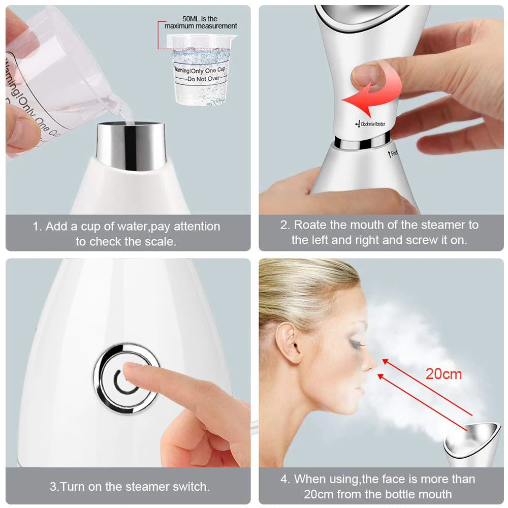 LuminaTech-Nano Steam - Soin Facial Professionnel