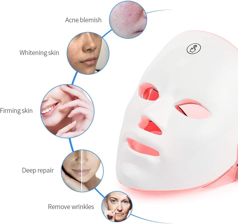 LuminaTech-Masque Facial LED: Rajeunissement, Anti-rides et Soin Anti-Acné-Thérapie par photons LED